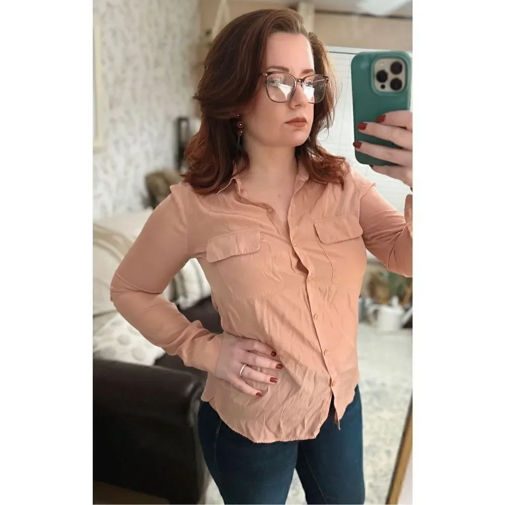 Express Button Down Top - Picture 2 of 8